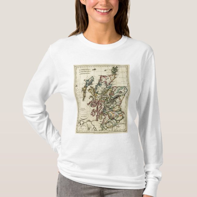 T-shirts Scotland antigo, moderno (Frente)