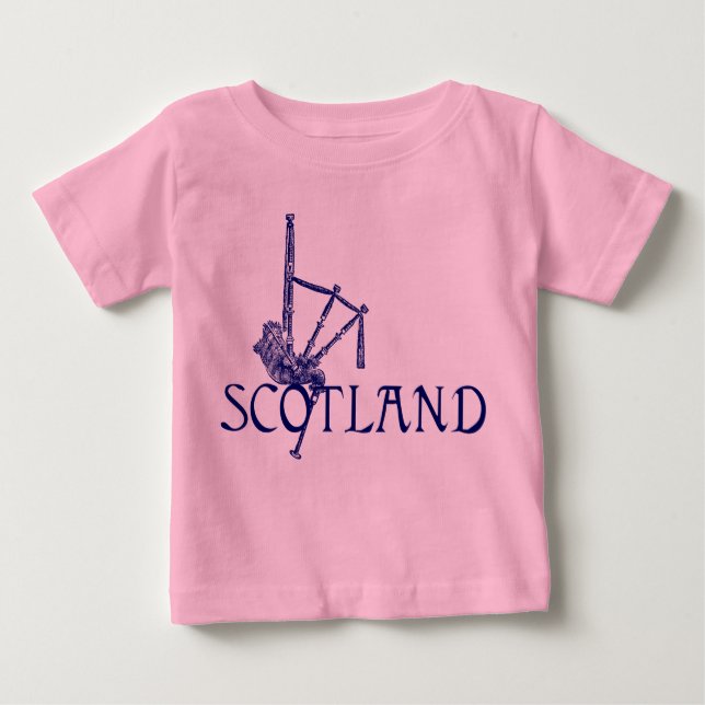 T-shirts Scotland Bagpipe, Scottish Design (Frente)