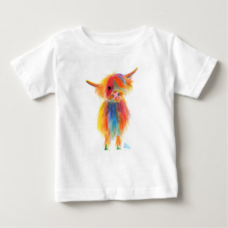 T-shirts Scottish Highland Cow ' ANGEL' por Shirley MacArth