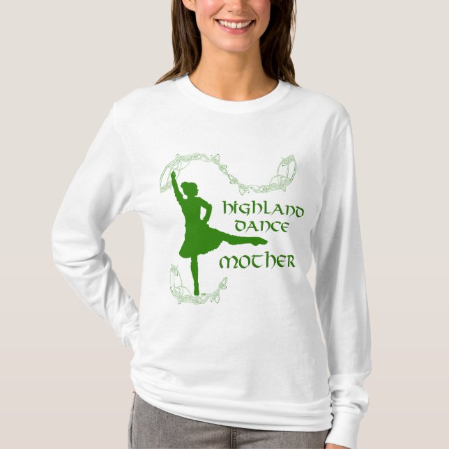 T-shirts Scottish Highland Dance Mãe (Frente)