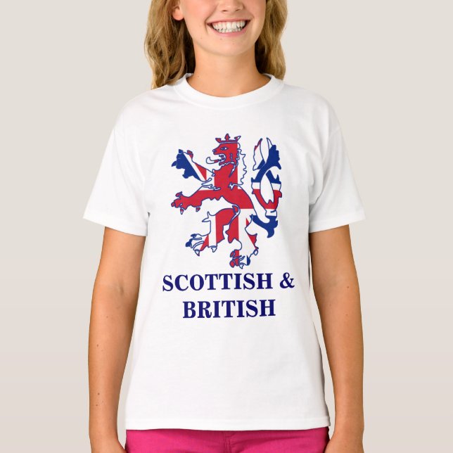 T-shirts Scottish patriótico e Brtish (Frente)