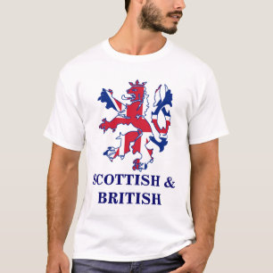 T-shirts Scottish patriótico e Brtish