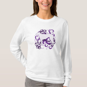 T-shirts Scottish roxo Deerhound do redemoinho