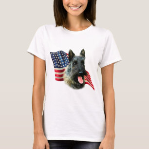 T-shirts Scottish Terrier (indle) Flag