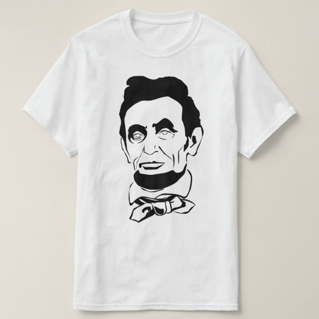 T-shirts Screenprint do vetor de Abraham Lincoln (Frente do Design)