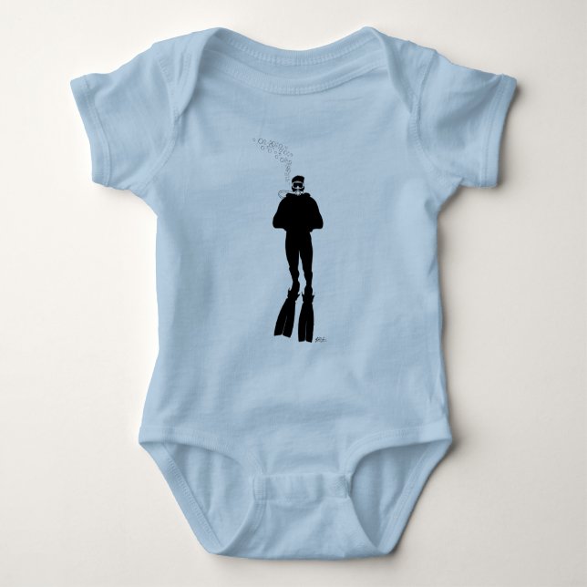 T-shirts Scuba Diver Silhouette (Homem) (Frente)
