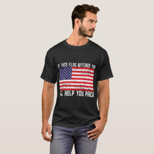 T-shirts Se esta bandeira ofende você ajudá-lo-á a embal