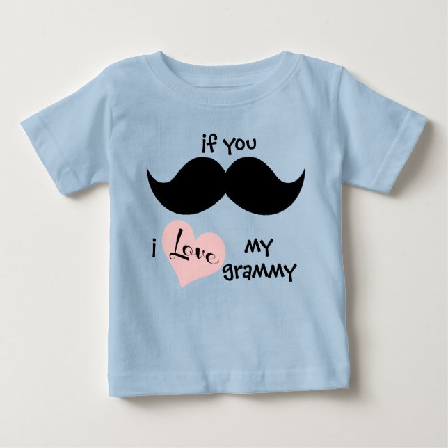 T-shirts se você é MUSTACHE, eu amo minha gramática (coraçã (Frente)