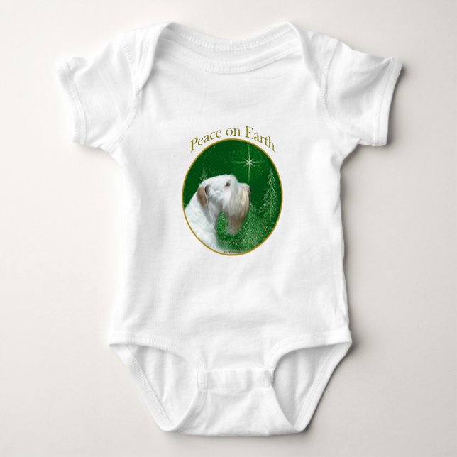 T-shirts Sealyham Terrier Peace on Earth (Frente)