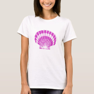 T-shirts Seashell - orquídea e branco