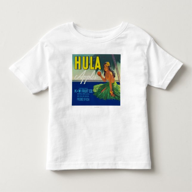 T-shirts Seattle, WashingtonHula Apple etiqueta (Frente)