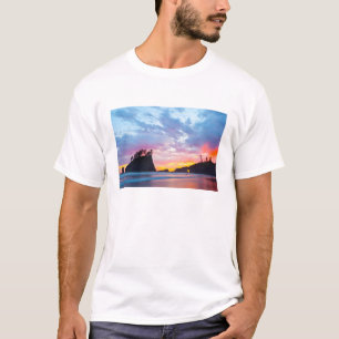 T-shirts Segunda Praia ao pôr do sol, Washington