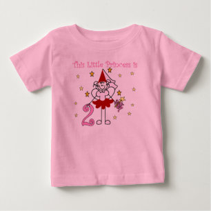 T-shirts Segundo aniversário da Princesa Pequena