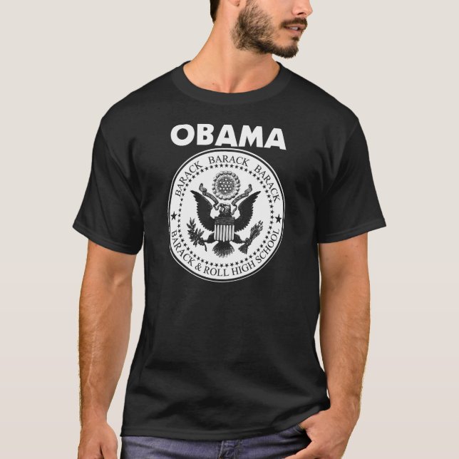 T-shirts Segundo grau do rolo de Barack (Frente)