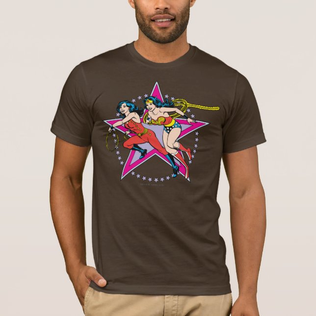 T-shirts Segundo Plano da Mulher Maravilha (Frente)