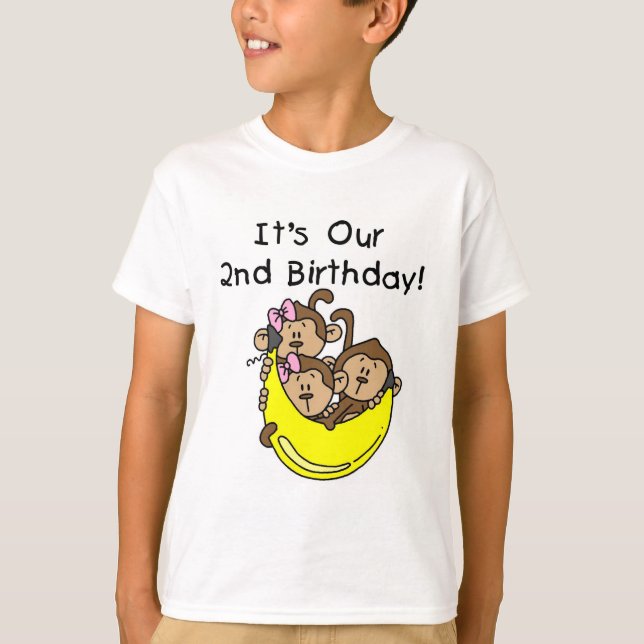 T-shirts Segundo Triplets - Duas Meninas e um Menino (Frente)