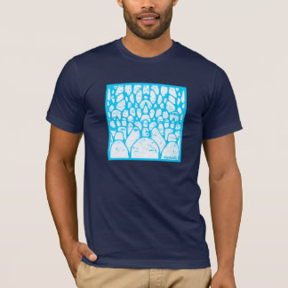 T-shirts Seixos azuis e brancos