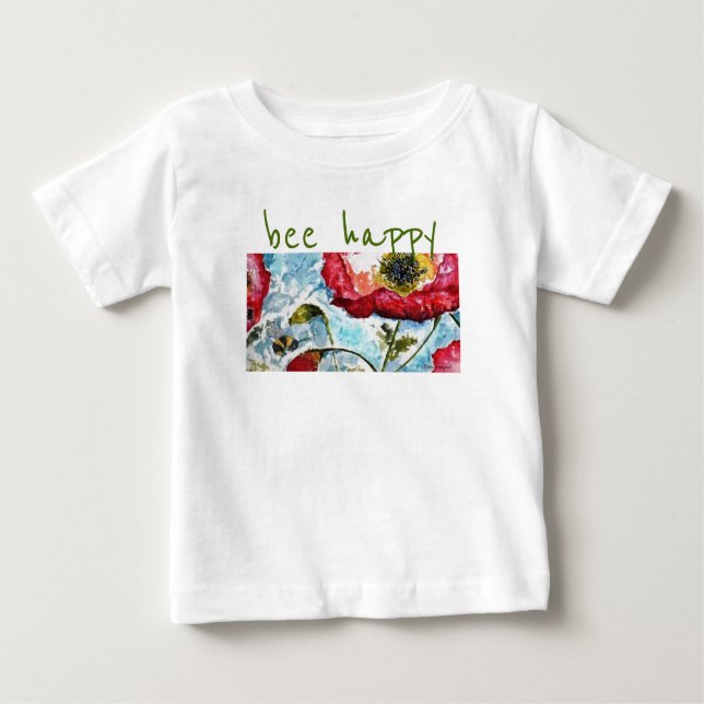 T-shirts Seja Feliz Bebê Romper (Frente)
