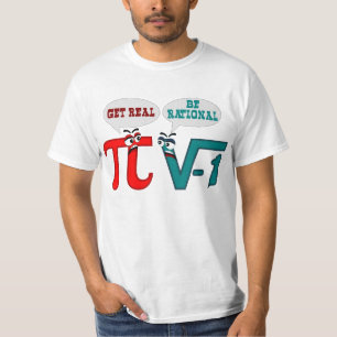 T-shirts Seja racional obtêm real, obtêm real seja racion