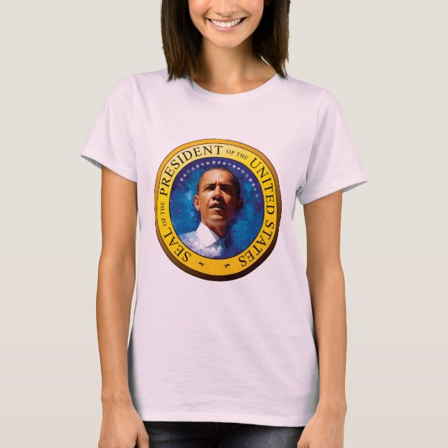 T-shirts Selo do presidente Barack Obama (Frente)