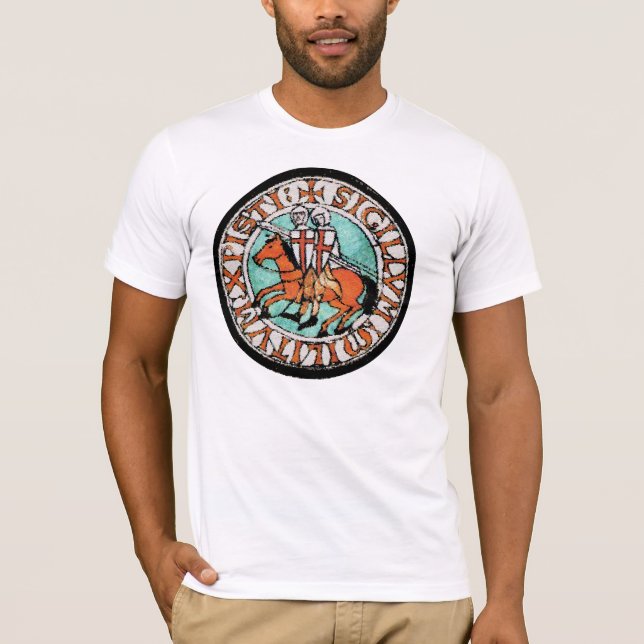 T-shirts Selo dos cavaleiros Templar (Frente)