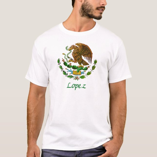T-shirts Selo nacional mexicano de López (Frente)