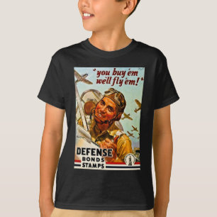 T-shirts Selos das ligações de defesa da segunda guerra