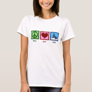 T-shirts Selos do amor da paz