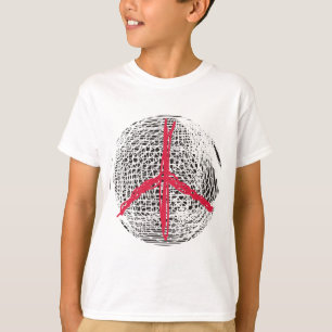 T-shirts Sem guerra do globo da paz nenhuma luta nenhum