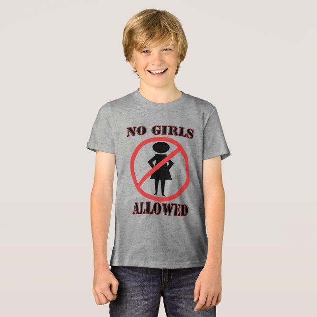 T-shirts Sem Meninas Permitidas (Frente Completa)