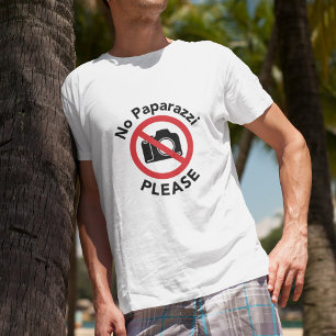 T-shirts Sem Paparazzi Por Favor - Quase Famoso