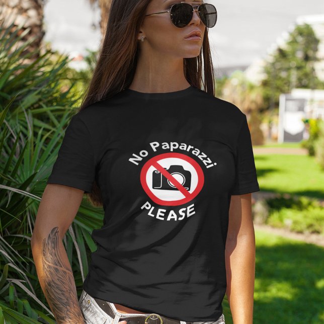 T-shirts Sem Paparazzi Por Favor - Sem Fotografia (Criador carregado)