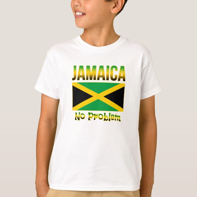 T-shirts Sem problema no sinalizador Jamaica (Frente)