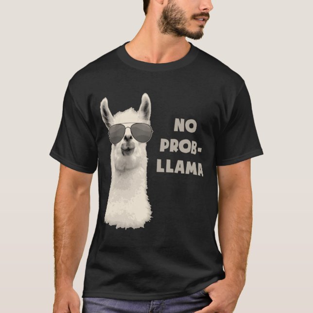 T-shirts Sem problemas Llama (Frente)