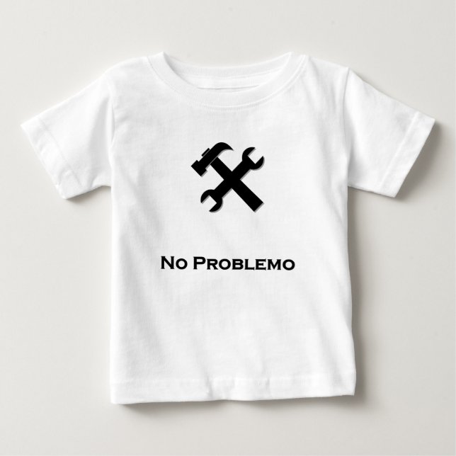 T-shirts Sem problemas, sem chave de martelo preta (Frente)