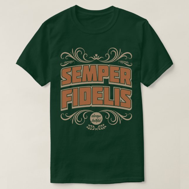 T-shirts Semper Fidelis Semper Fi Tee Sempre Fiel (Frente do Design)