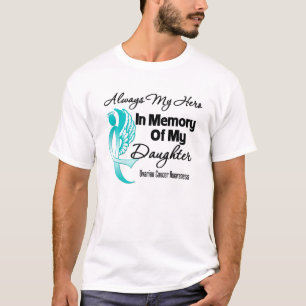 T-shirts Sempre meu herói na filha da memória - câncer d