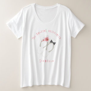 T-shirts Senhor e Senhora Chinelos de Dedo Casamento na Pra