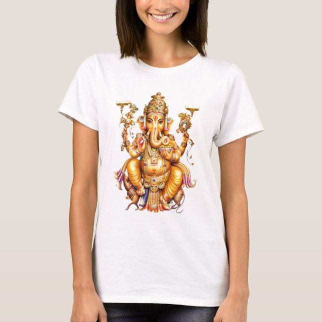T-SHIRTS SENHOR GANESH HINDU DEUS (Frente)