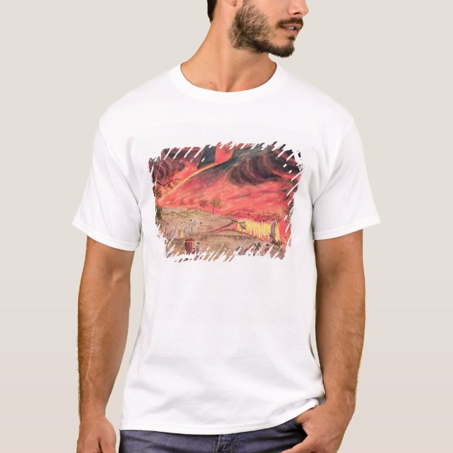 T-shirts Senhor William Hamilton que estuda a erupção (Frente)