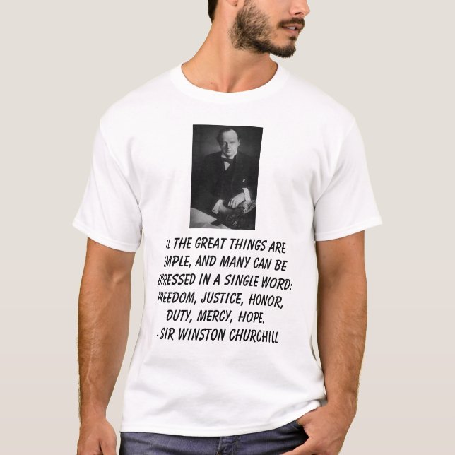 T-shirts Senhor Winston Churchill (Frente)