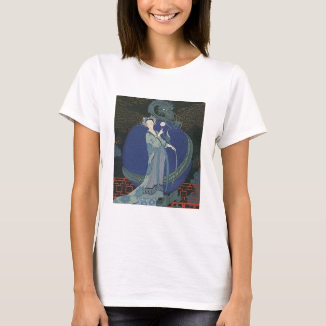 T-shirts Senhora com um Dragão (litoral colorido) (Frente)