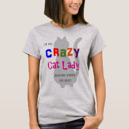 T-shirts Senhora de Gato Louca