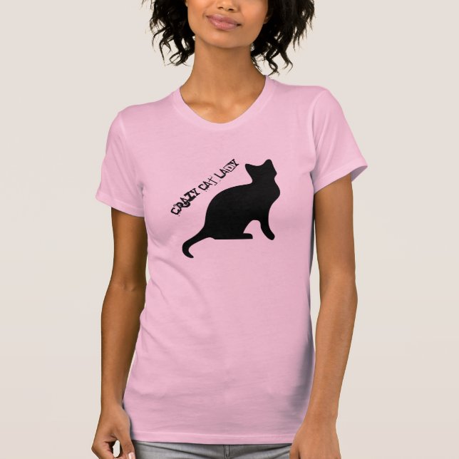 T-shirts Senhora louca do gato (Frente)