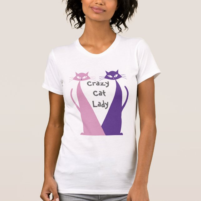 T-shirts Senhora louca do gato (Frente)