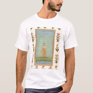 T-shirts Senhora que guardara uma flor, estando por uma