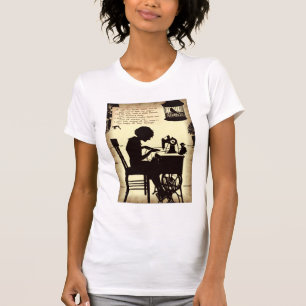 T-shirts Senhora Sewing de canto Vintage Fada Poema