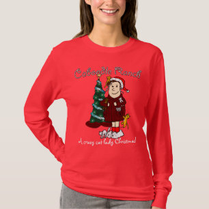 T-shirts 'Senhora um Natal louco do gato