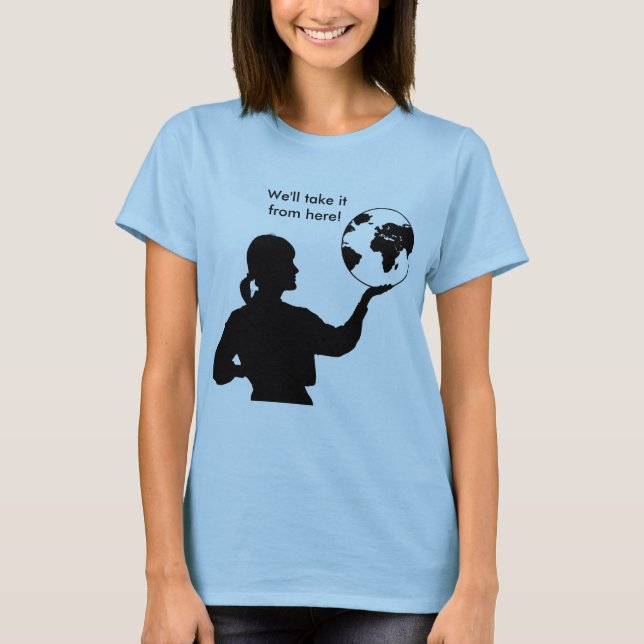 T-shirts Senhoras Flores Círculo Superior (Frente)