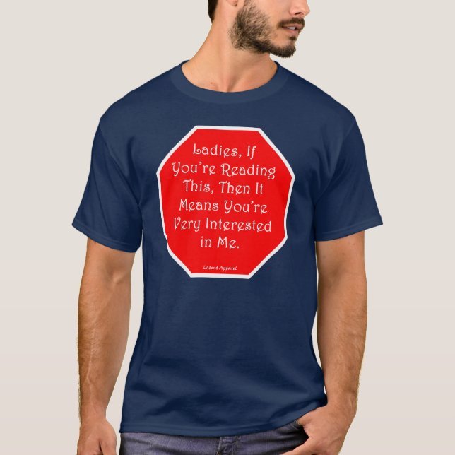 T-shirts Senhoras, se você " com referência à leitura isto (Frente)